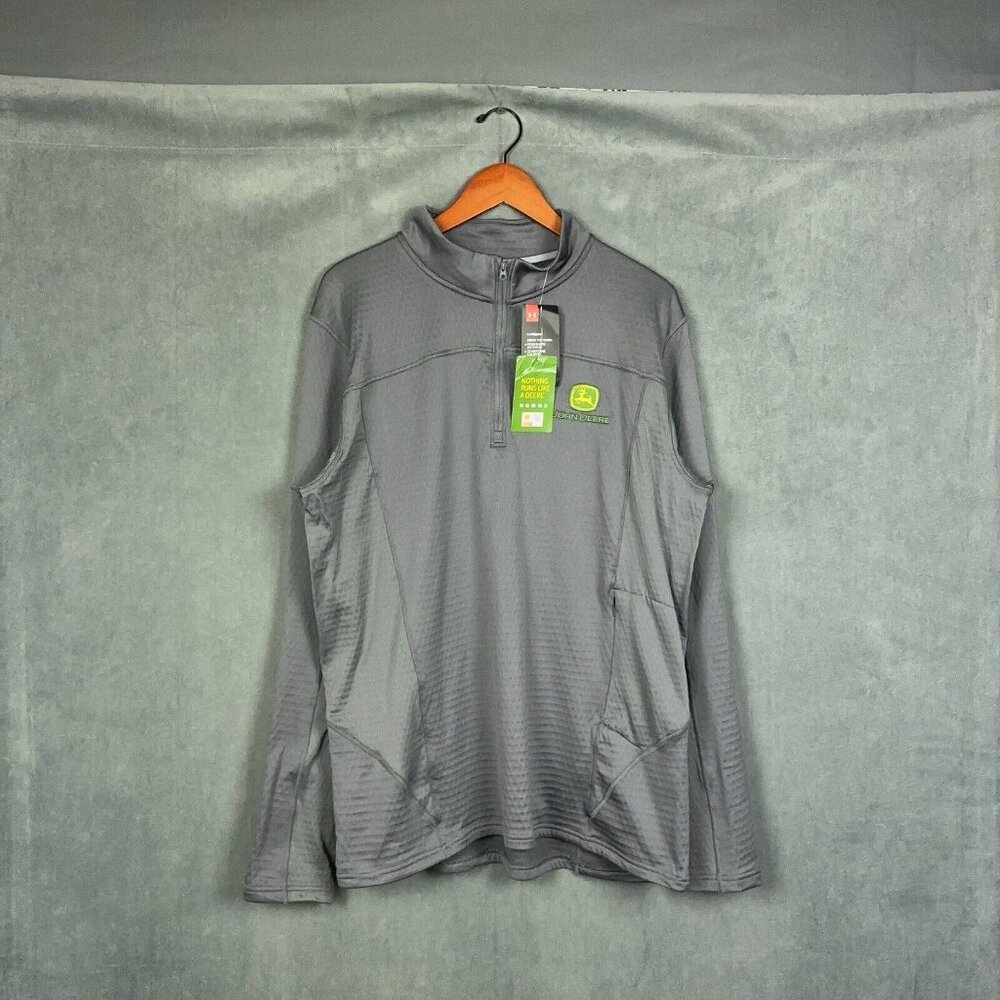 Under Armour Sweater Mens 2XL Grey Quarter-Zip Pullover NWT